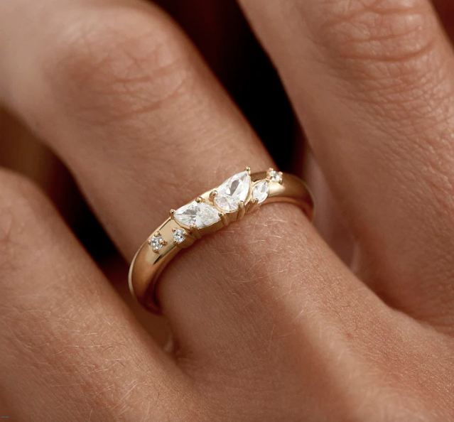 By Charlotte - With Wings I Fly Ring - Gold