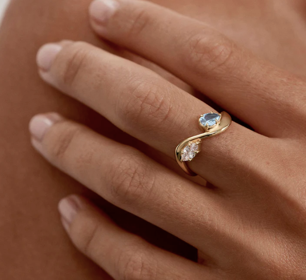 By Charlotte - With Freedom I Become Ring - Gold
