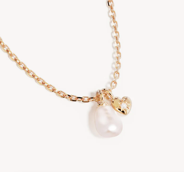 By Charlotte - Under The Moonlight Pearl Necklace - Gold