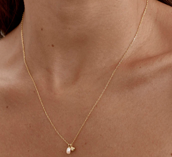 By Charlotte - Under The Moonlight Pearl Necklace - Gold