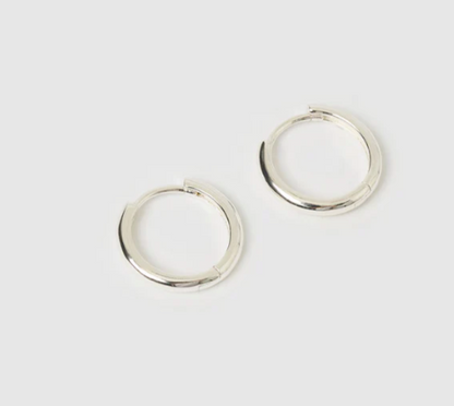 Arms Of Eve - Jett Hoop Earrings - Silver