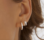 Arms Of Eve - Jett Hoop Earrings - Silver