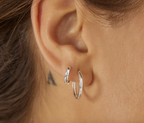 Arms Of Eve - Scarlet Hoop Earrings - Silver