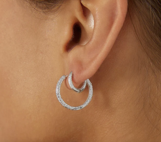 Arms Of Eve - Arabella Hoop Earrings - Silver