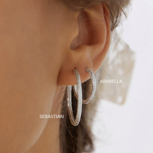 Arms Of Eve - Arabella Hoop Earrings - Silver