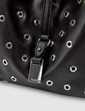 Brie Leon - Josie Eyelet Bucket Bag - Black