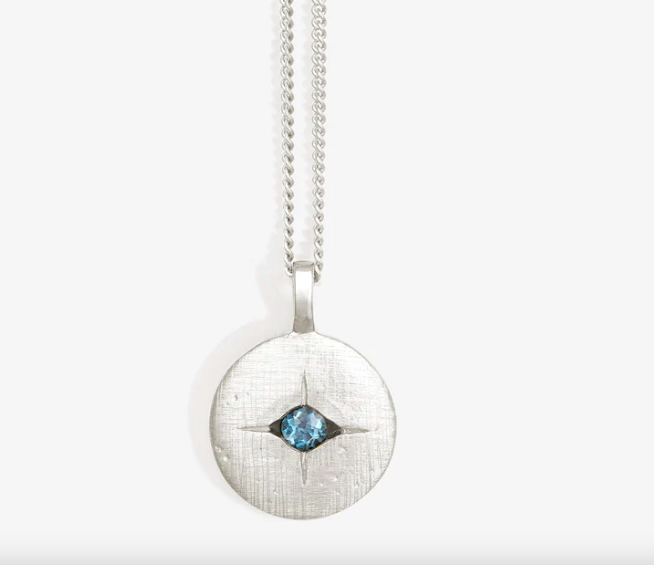 Temple Of The Sun - Mavi Eye Necklace - Silver