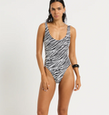 Bond-Eye Swim - Lucia 1 Pce - Coconut Zebra/ Black