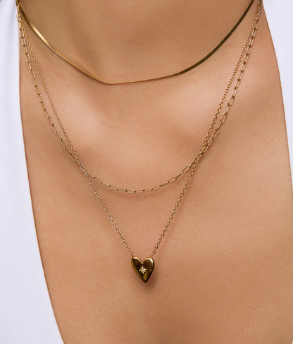 Arms Of Eve - Cupid Heart Necklace - Gold