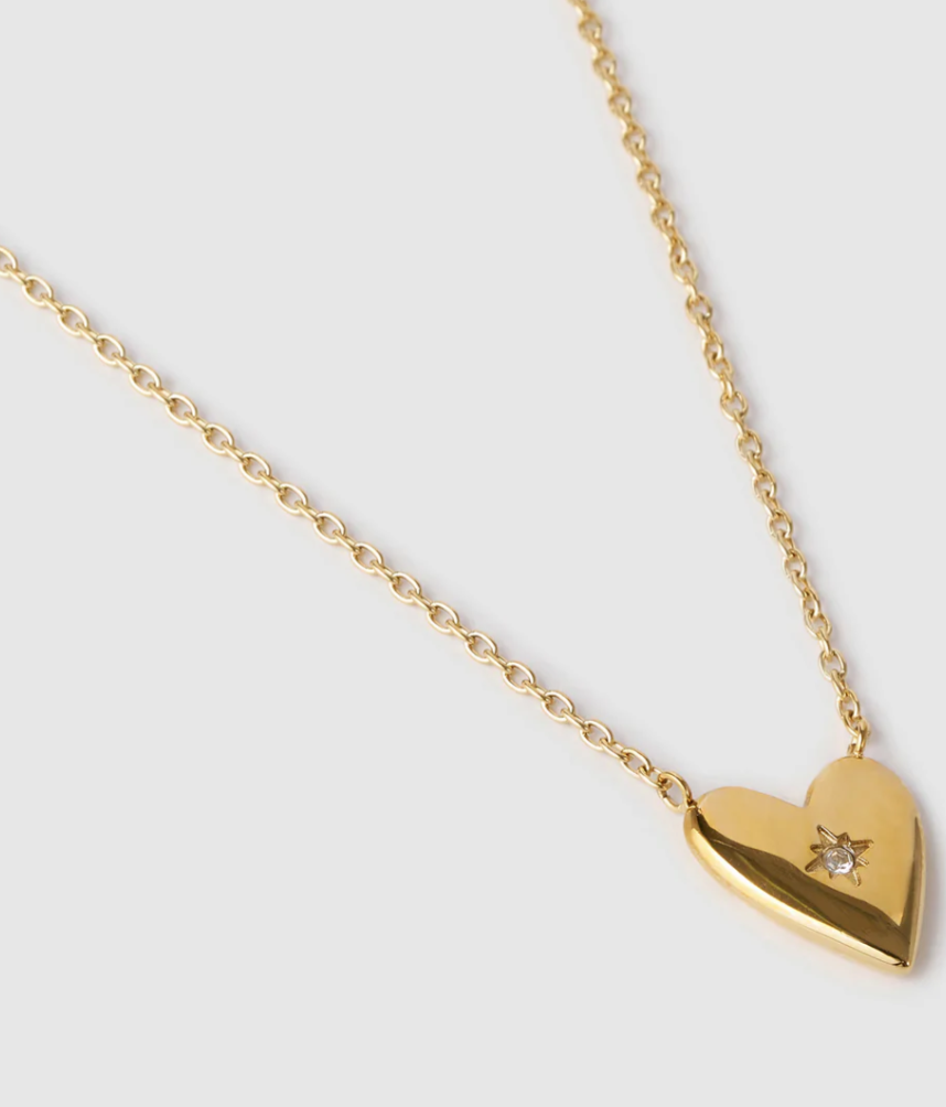 Arms Of Eve - Cupid Heart Necklace - Gold