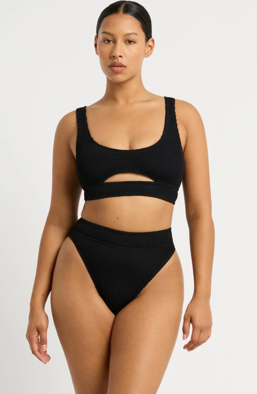 Bond-Eye Swim - Sasha Crop - Black Eco