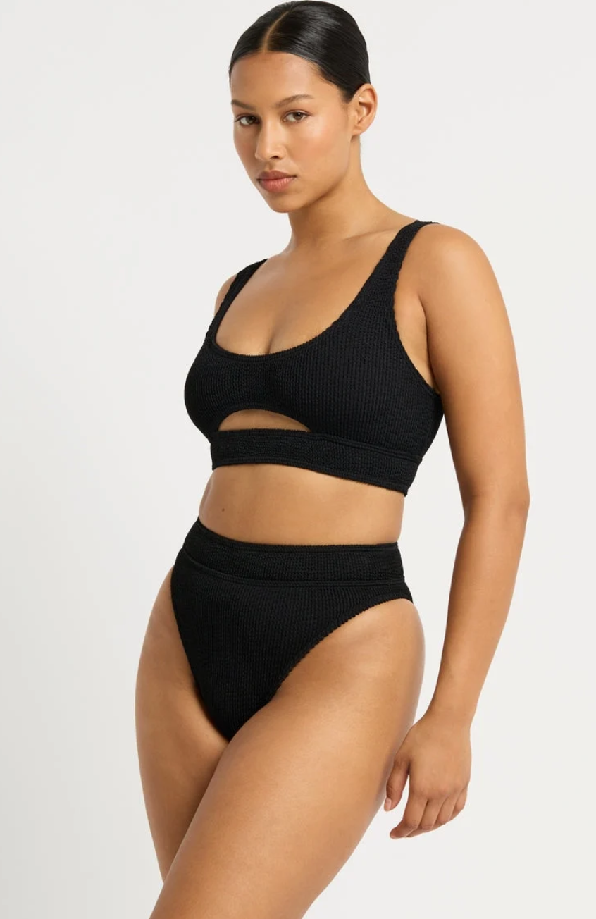 Bond-Eye Swim - Sasha Crop - Black Eco