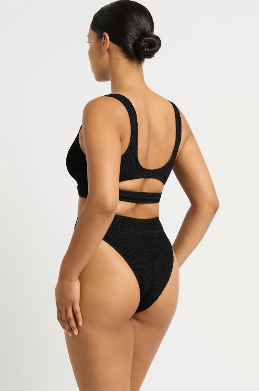 Bond-Eye Swim - Sasha Crop - Black Eco