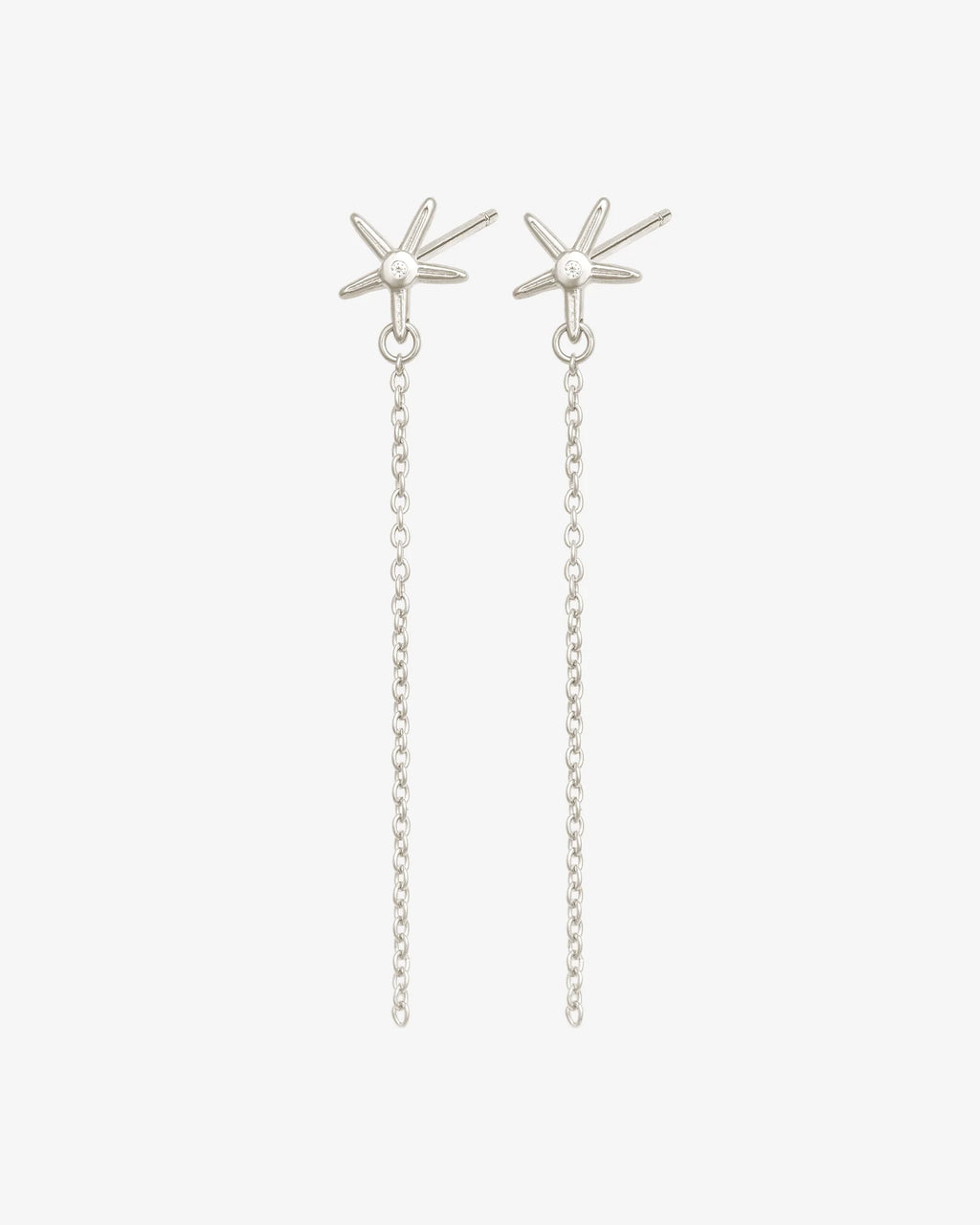 Temple Of The Sun - Seba Stud Earrings - Silver