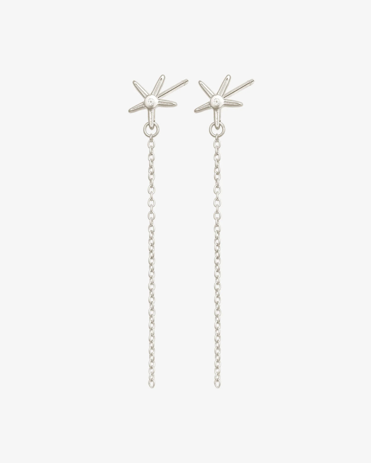 Temple Of The Sun - Seba Stud Earrings - Silver