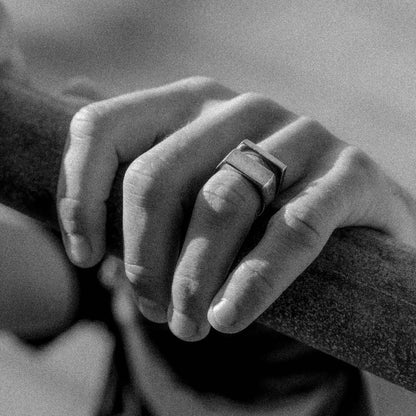 Sue The Boy - Wide Rectangle Signet Ring