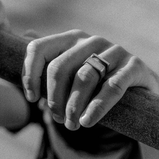 Sue The Boy - Wide Rectangle Signet Ring