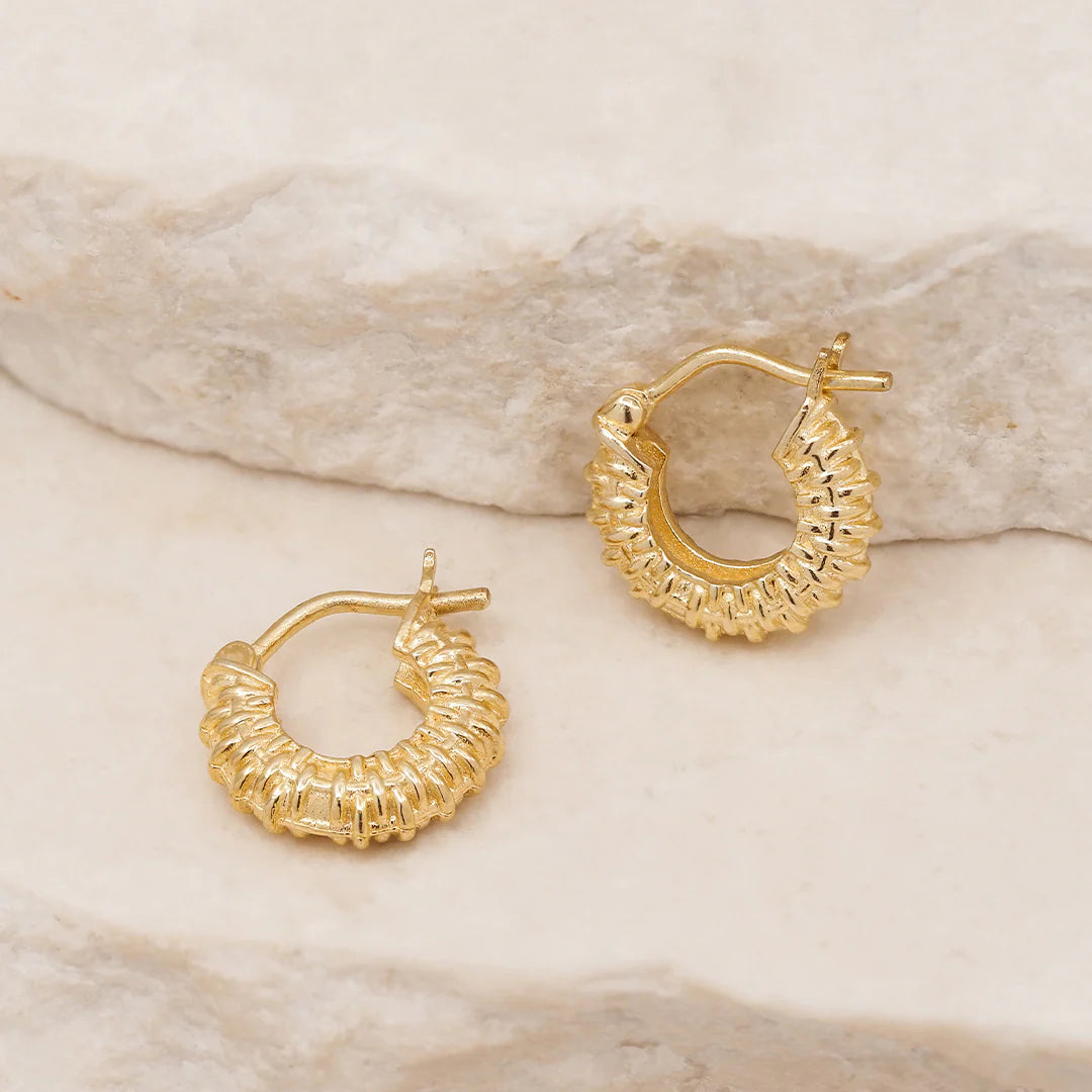 By Charlotte - Weave Your Magic Small Hoops - Gold
