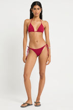 Bond Eye - Beaded Ingrid Triangle - Wine Shimmer Cord