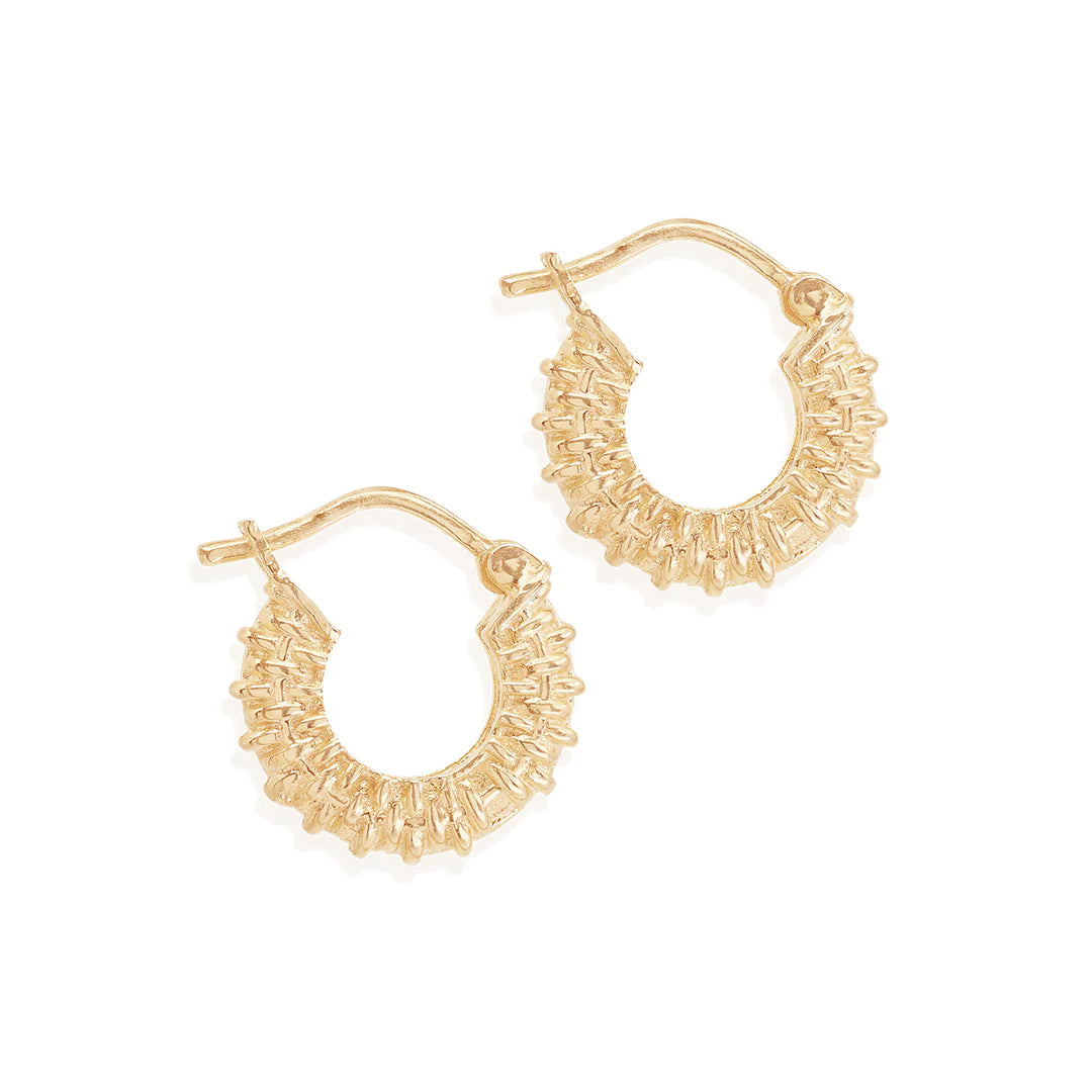 By Charlotte - Weave Your Magic Small Hoops - Gold