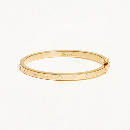 By Charlotte - Live In Love Hinged Bracelet - Gold