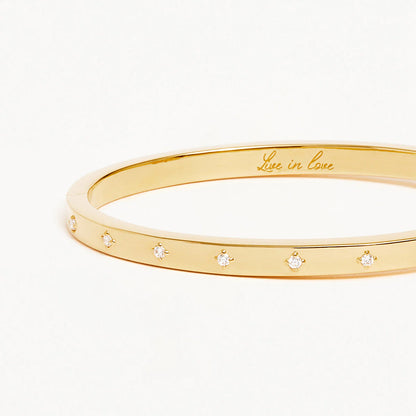 By Charlotte - Live In Love Hinged Bracelet - Gold