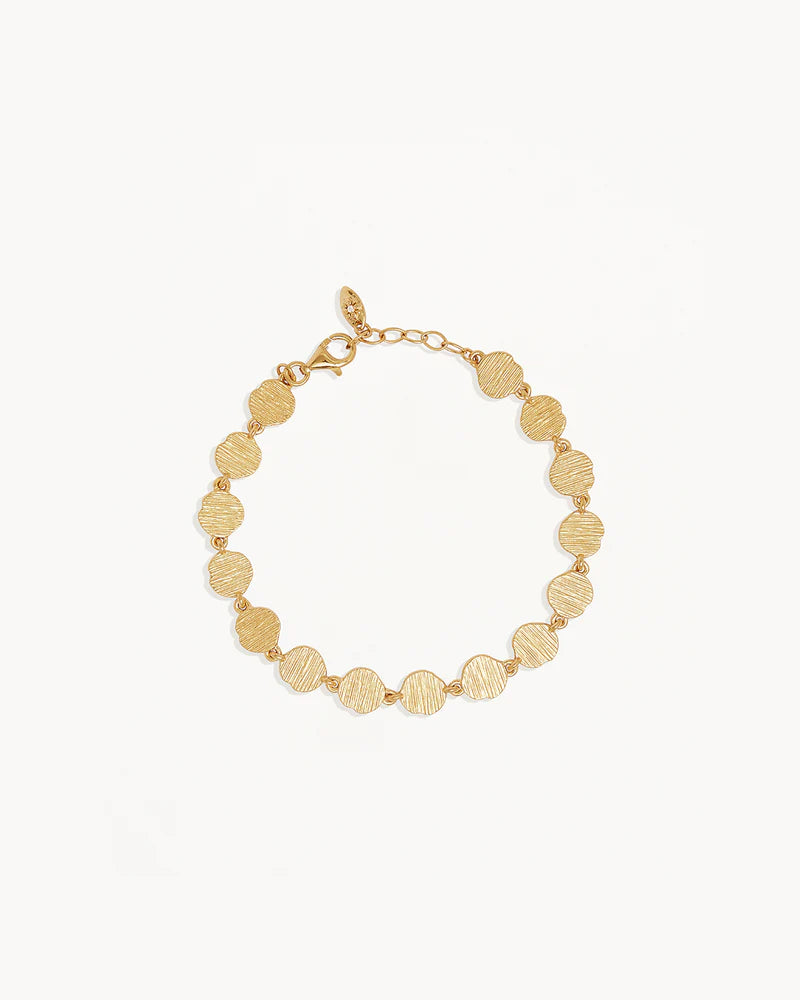 By Charlotte - Woven Light Coin Bracelet - Gold