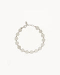 By Charlotte - Woven Light Coin Bracelet - Silver