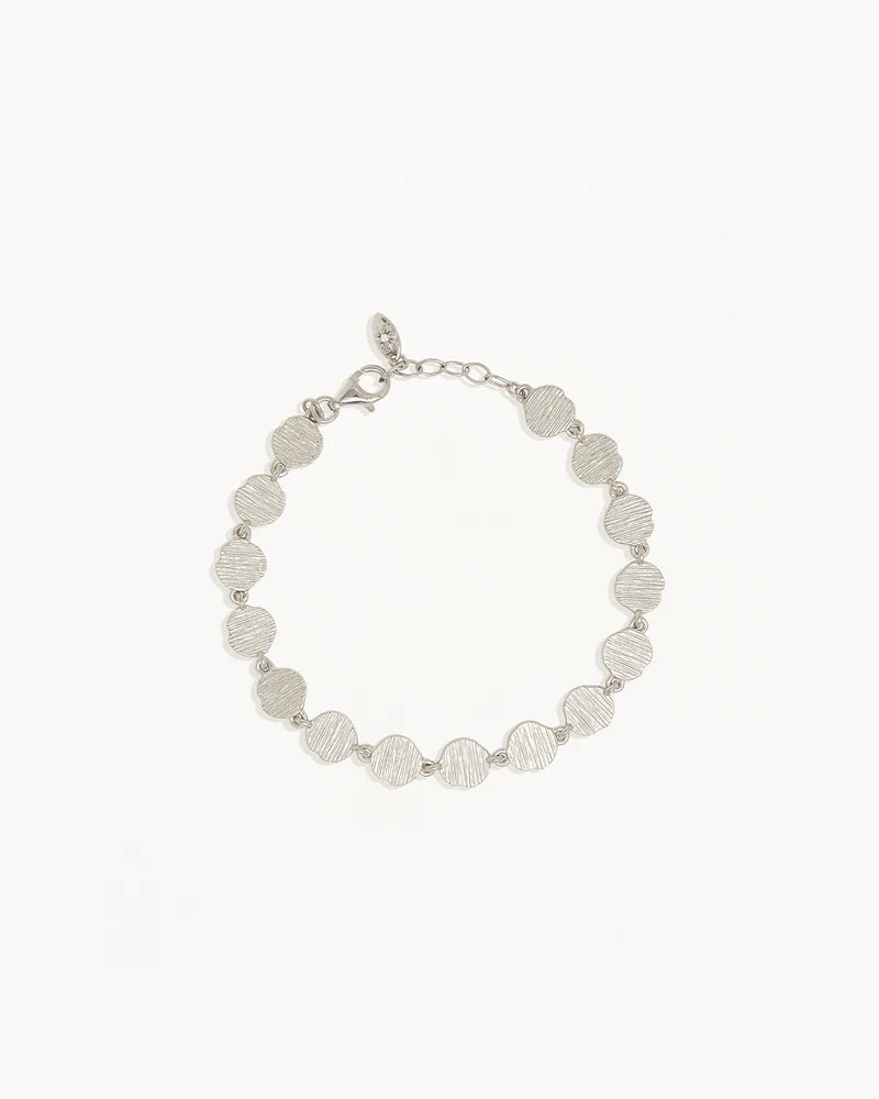 By Charlotte - Woven Light Coin Bracelet - Silver