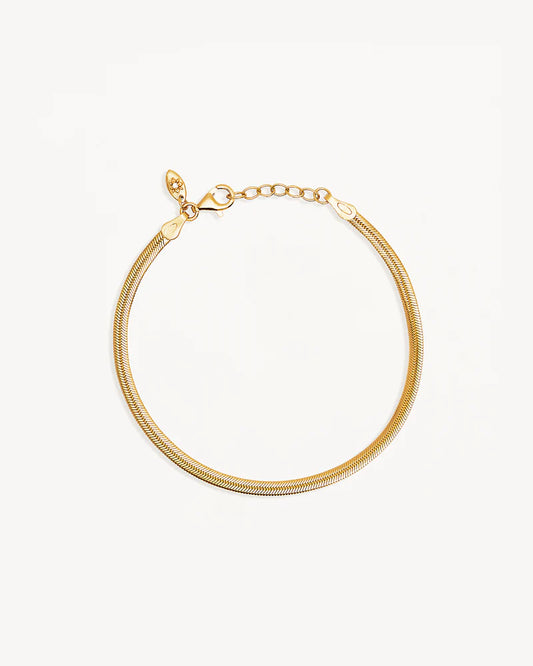 By Charlotte - Herringbone Chain Bracelet - Gold