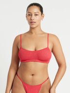 Bond-Eye Swim - Strap Saint Crop - Guava Eco