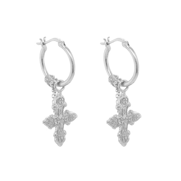 Cleopatra's Bling - Trefoil Earrings - Silver
