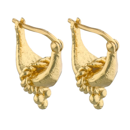 Cleopatra's Bling - Tantour Hoop Earrings - 18K Gold Plated