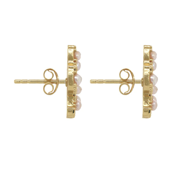 Cleopatra's Bling - Gorgoneion Peace Earrings - Gold