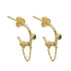 Cleopatra's Bling - Urraca Earrings with Jade - Gold