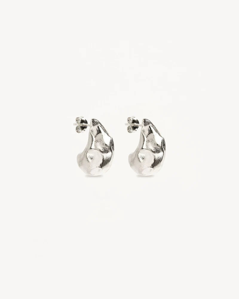 By Charlotte - Wild Heart Large Earrings - Silver