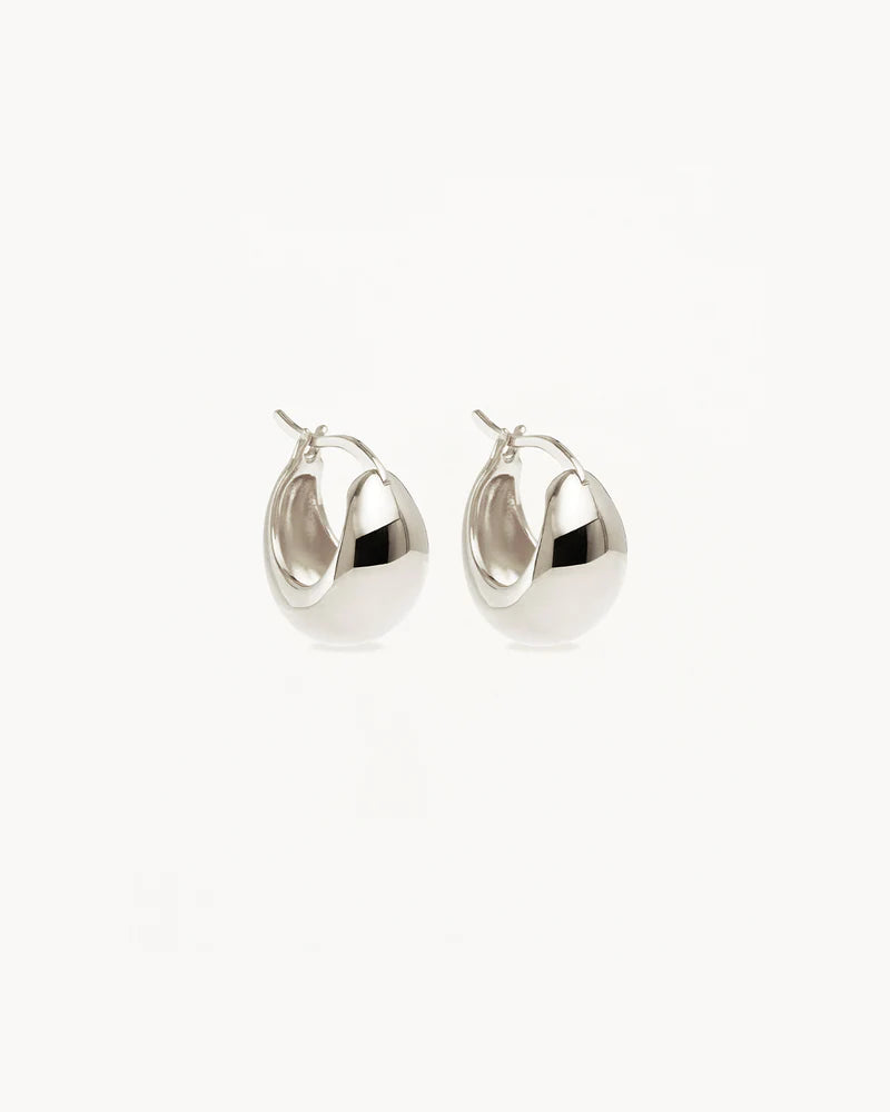 By Charlotte - Sunkissed Small Hoops - Silver