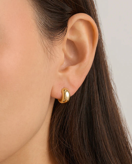 By Charlotte - Bold Huggie Hoops -Gold