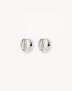 By Charlotte - Bold Huggie Hoops - Silver
