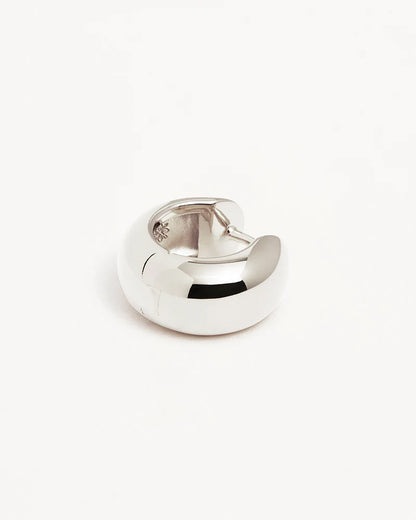 By Charlotte - Bold Huggie Hoops - Silver