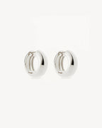 By Charlotte - Bold Small Hoops- Silver