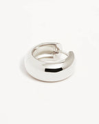 By Charlotte - Bold Small Hoops- Silver