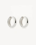 By Charlotte - Bold Large Hoops- Silver