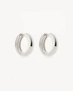 By Charlotte - Bold Large Hoops- Silver