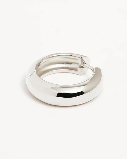 By Charlotte - Bold Large Hoops- Silver