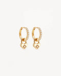 By Charlotte - Love Unlocked Padlock Hoops - Gold