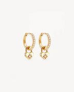 By Charlotte - Love Unlocked Padlock Hoops - Gold