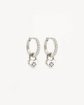 By Charlotte - Love Unlocked Padlock Hoops - Silver