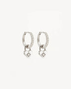 By Charlotte - Love Unlocked Padlock Hoops - Silver