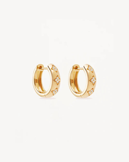 By Charlotte - Bloom With You Lotus Hoops - Gold